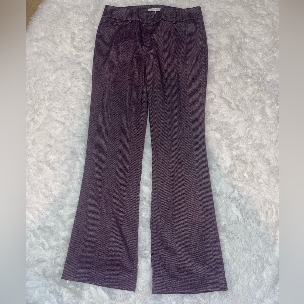 New York & Co. maroon purple boot cut trousers slacks work pants woman’s size 6